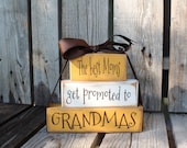 Dad Grandpa Grandma Nana Mom Gigi Mimi Father Papa Stacker wood blocks personalized gift fathers day home decor.