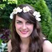 Creamy Ivory Flowers Bridal Hair Wreath for Women Handmade by Jill's Boutique on Etsy