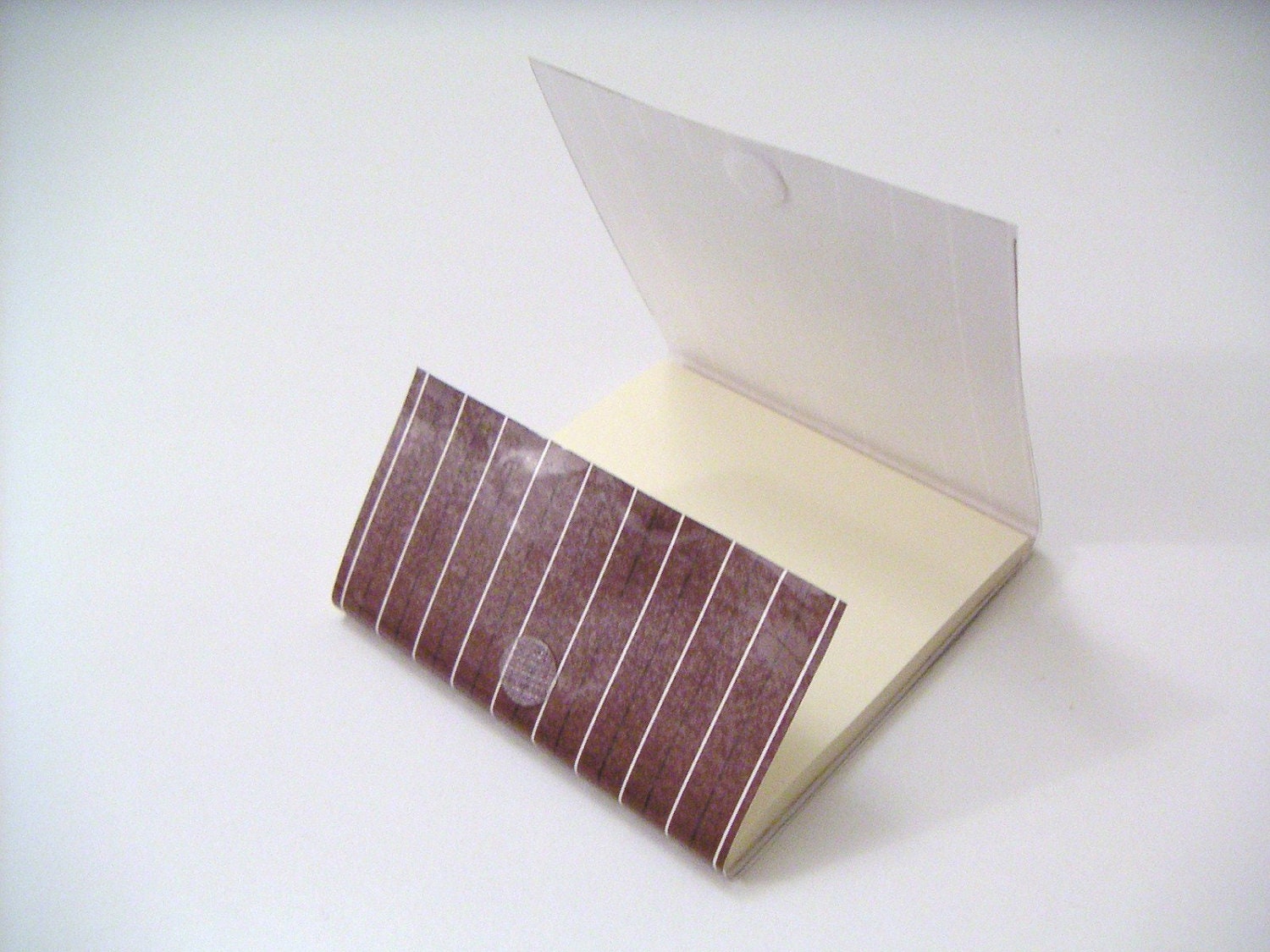 Brown Pin Striped Sticky Notes Pad with Burnt Orange Shirt and Brown Necktie - Just for Him Collection