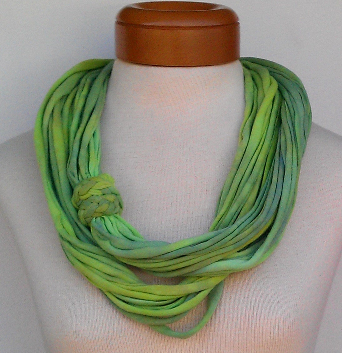 Infinity Necklace Scarf in Lime Jersey