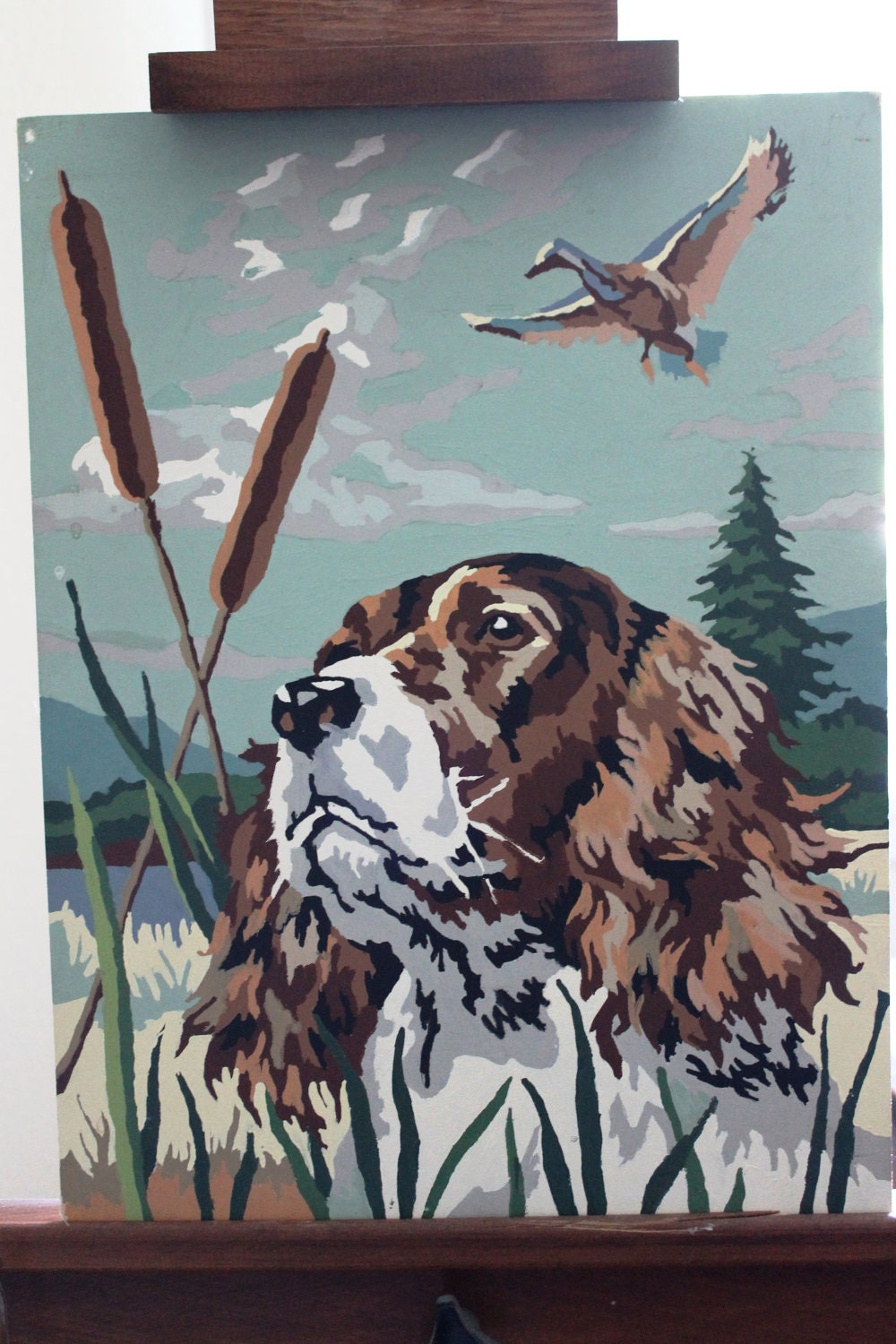 Vintage Springer Spaniel Dog Profile Hunting Paint By Number
