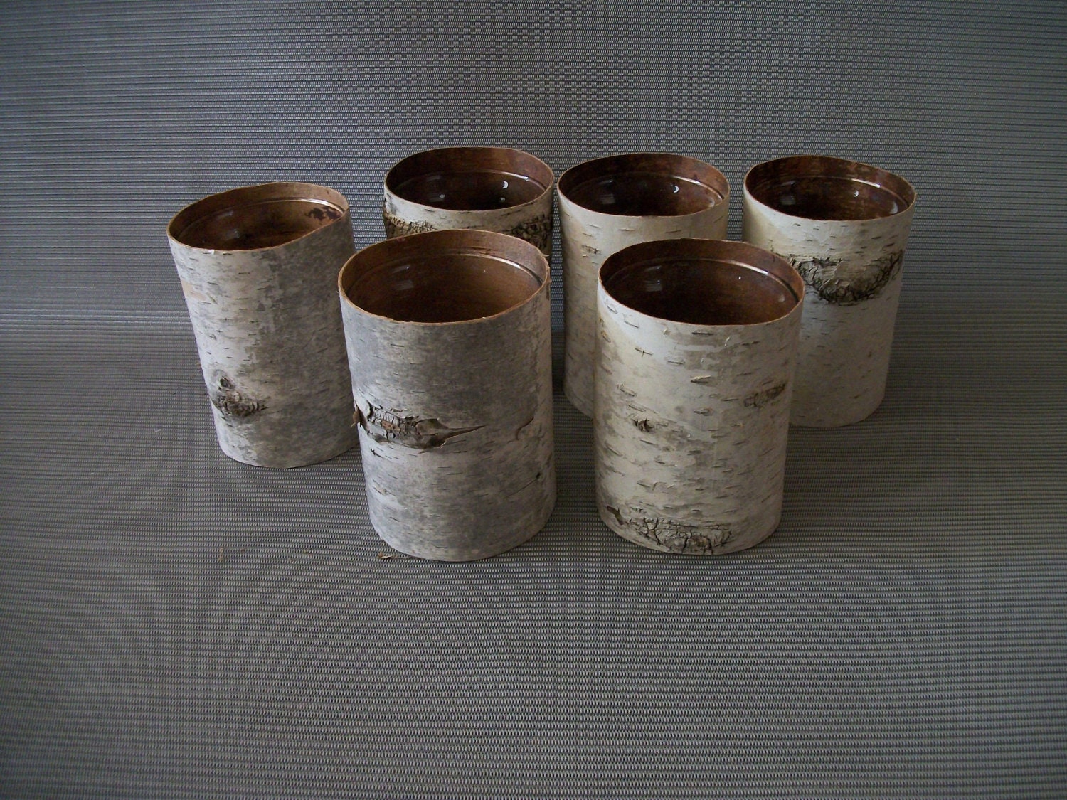 birch bark vases