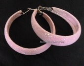 Pretty Pink Princess Sparkle Open-ended Hoop Earrings