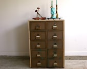 Industrial Furniture Side Table. Mailbox File Cabinet. Post Office Drawers Storage. Mail Box Winter Home Decor. Office. Man Cave. Men.