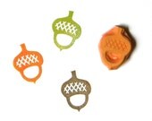 Acorn hand carved rubber stamp