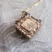 Antique Victorian Locket With Engraved Country House Scene c.1880s