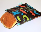 Reusable Sandwich Bag - Moustaches