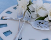 Vintage Silverware Silverplate Wedding Cake Server and Dessert Fork Set Brides Magazine Table Setting Woodenhive Decor