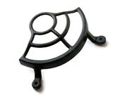 Antique Treadle Sewing Machine Wheel Guard Black Cast Iron Industrial Steampunk Vintage Supplies