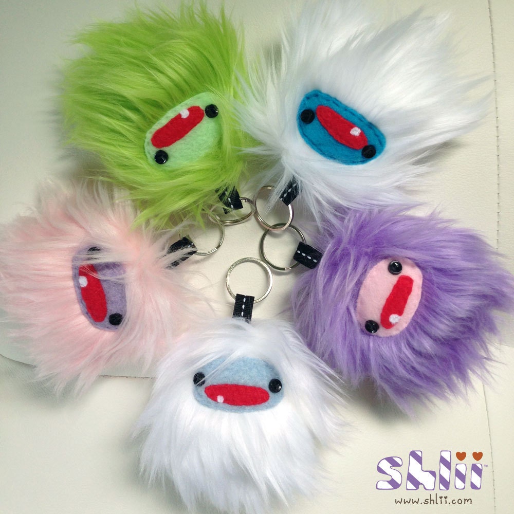 Mini Yeti Plush Keychain