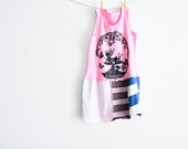 Upcycled Fairy Tank Dress, ready to ship, ooak one of a kind size girls 7 or 8, recycled, refashioned, eco kids eco fashion