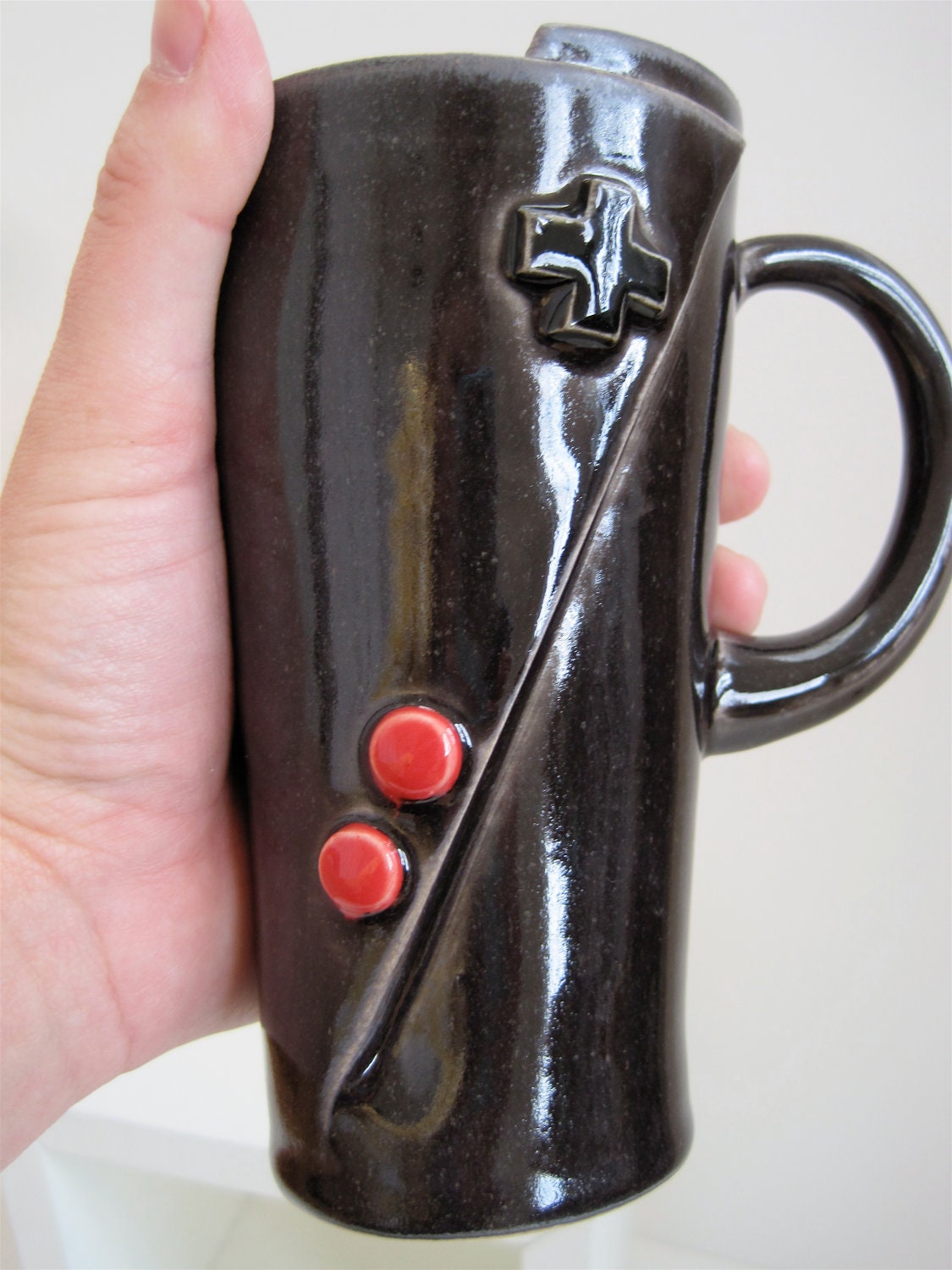Custom Listing for Shallin - Lefty Original Nintendo Controller Coffee Mug for the Vintage gamer. Oldschool Love