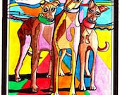 I Love Greyhounds - 18 x 24 POSTER PRINT