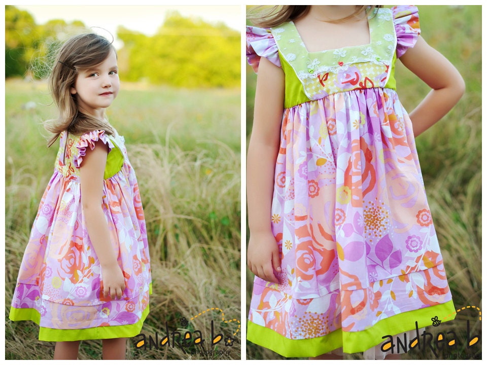 Pink, Orange, Purple, LIme, Lavender Dress, for girls, toddlers.