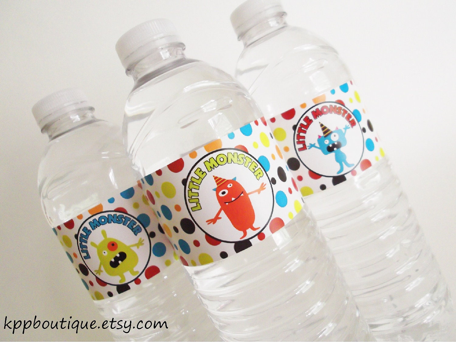 Little Monster Water Bottle Labels