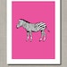 Show Your Zebra Stripes - BRIGHT PINK - 11 x 14 Fine Art Print by Flair Designery