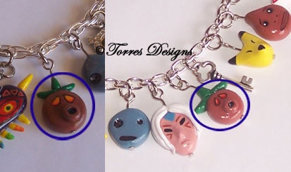 Deku Mask Charm Majoras Mask Legend of Zelda inspired Handmade Custom One of a Kind OOAK Made to Order by TorresDesigns