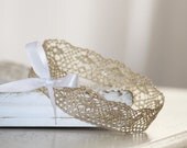 Baby crown Gold Lace Crown baby headband photo prop vintage style