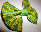 Legend of Zelda Triforce Eagle emblem crest Fabric hair bow or bow tie