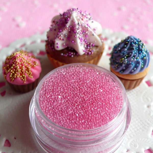 Faux Candy Sprinkles Topping / Fake Sprinkles Topping (VERY Light Pink) (7g) Miniature Sweets Dessert Cake Cupcake Decoration Nail Art SPK11