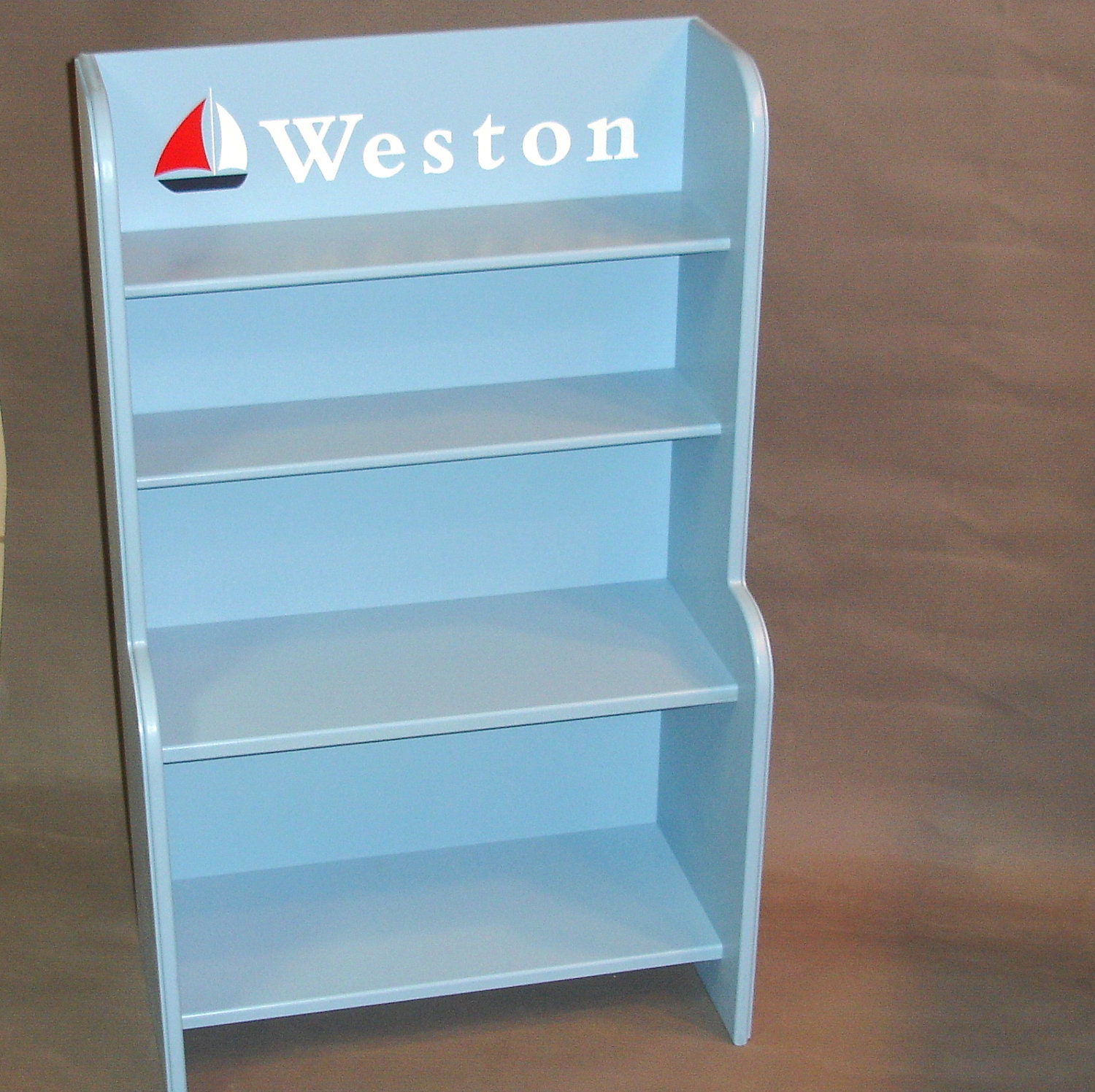 Sail Boat Personalized Bookshelf Bookcase