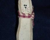 Wood Country Folk Art Primitive Burgundy Kitten Cat Shelf Knick-Knack - PROCEEDS for Sandy's 4H Pygora Goat Fund