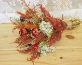 Spicy COUNTRY AUTUMN Bridesmaid Dried Flower Bouquet - Perfect for your Rustic Wedding