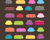 Digital Clip Art - Party Print Purses