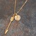 Arrow Necklace, Initial Necklace, Pi Phi Necklace, Pi Beta Phi, Monica