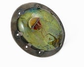 Super power handmade glass jellyfish ring