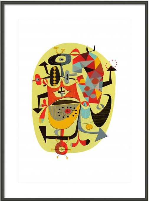 Abstract print  cube, 11x14 art print