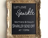 Framed CHALKBOARD Wedding Sign with EASEL Sign Antique Gold Bar Menu Drink Menu Magnetic Chalk Board Kitchen Reminders - MORe COLORS