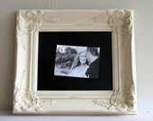 CHALK BOARD Wedding Sign White Ivory Distressed Shabby Chic French Country Kitchen Framed Ornate Vintage Black Board READY to Ship
