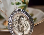 Ada- Vintage Style Armillary Sphere Cameo Necklace