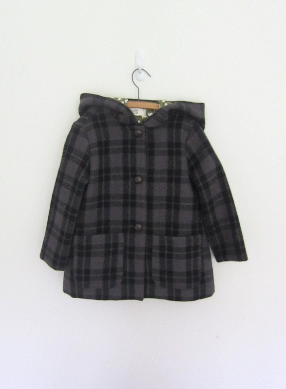 Childs Wool Coat - Hooded