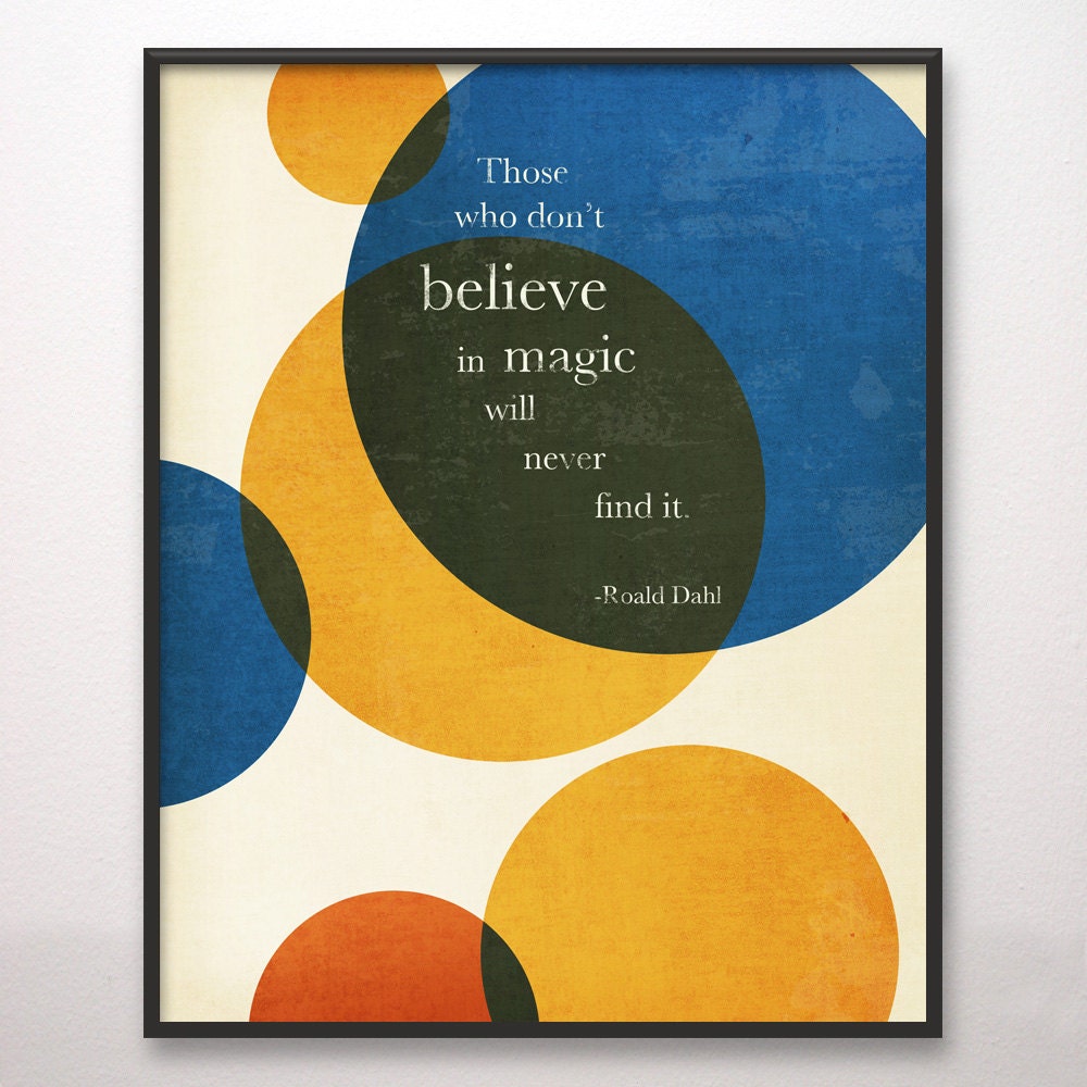 11x14 Magic Roald Dahl Art Print Circles
