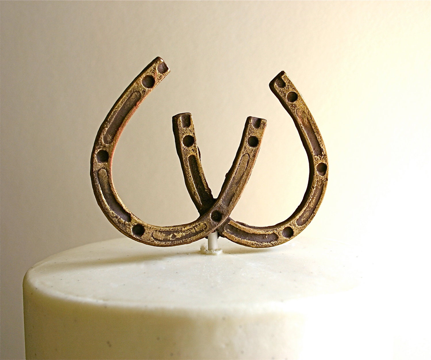 Chocolate Candy Entwined Horseshoes -Cake Embellishment or Stand Alone Candy