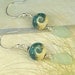 Starry Night Cresting Wave Sea Glass Earrings Eco Friendly