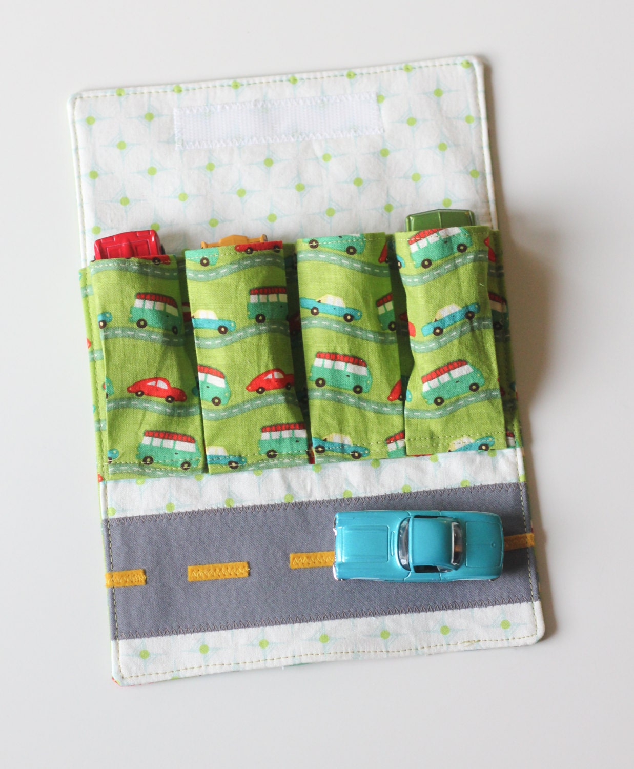 Toy Car Wallet with Road - Includes 4 Cars