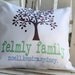 Family Personalized Home Pillow - Family Tree Pillow - Custom Designed Home Pillow - 14 x 14 Home Pillow - Grandparent Gift