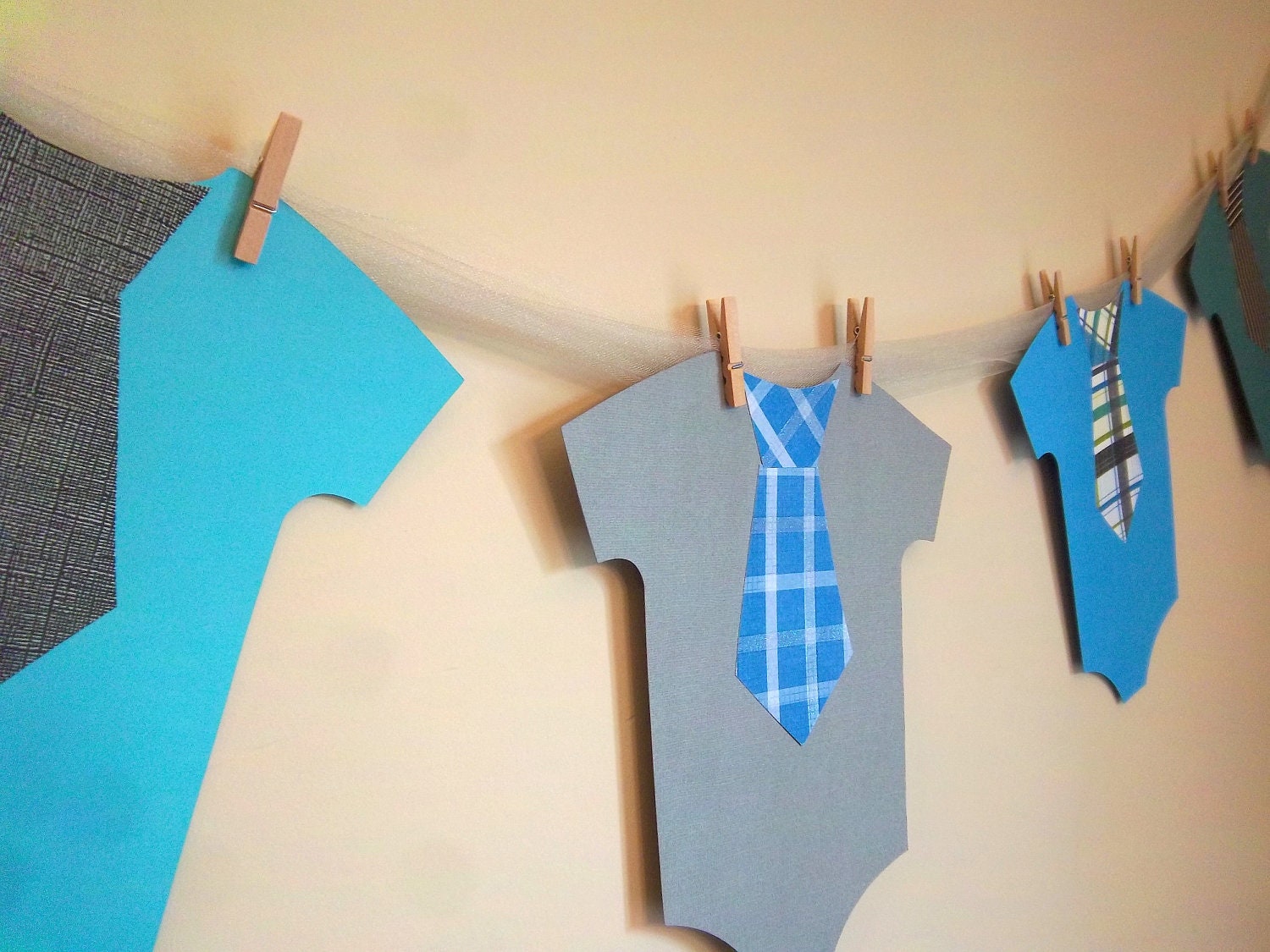 Mustache Bash/LIttle Man Party- Onesie and Tie Banner