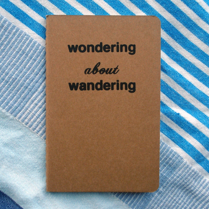 wondering about wandering moleskine notebook - black