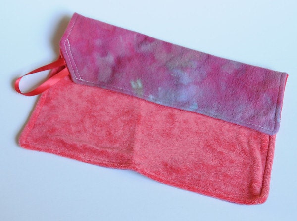 Poppetjie- pacifier blanket, baby blanket - "red rainbow"