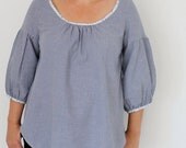 Repurposed man's shirt cacharel - US 6 / EU 38