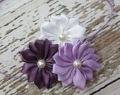 Baby Headband..Purple Headband..Newborn Headband..Toddler Headband..Satin Headband