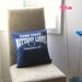 Penn State T Shirt Pillow / Navy Blue White / Recycled / Home Decor / Gift for Him Her / Throw Pillow / Cotton / Soft / Fun / by ohzie