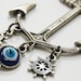 Anchor Wall Hanging Amulet Handmade Turkish Silver Plated Evil Eye Bead