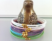 Epic Pastel & Golden Rock Wrap Around Bracelet