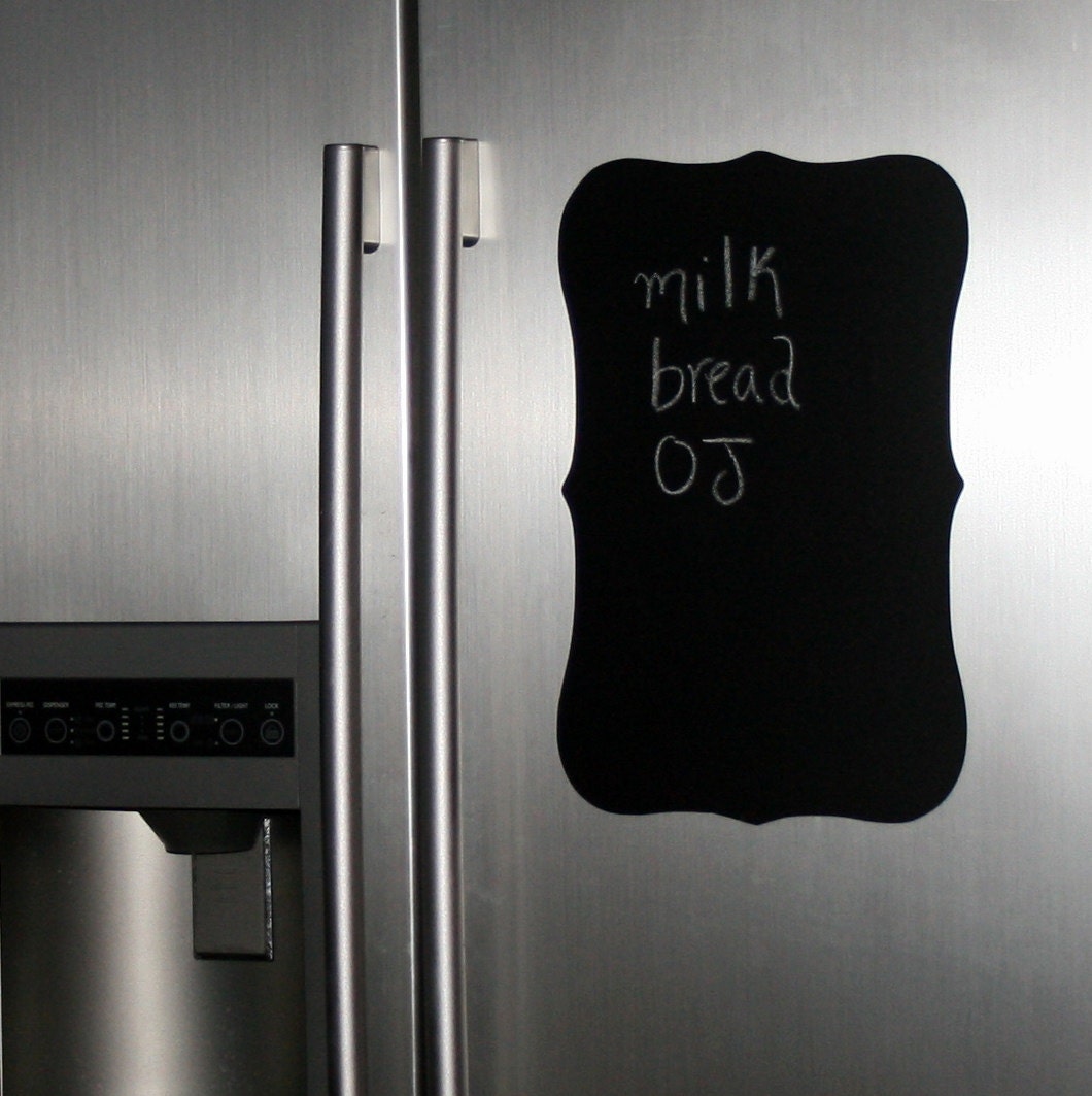 Chalkboard fancy plaque wall decal - XXL frame chalkboard refrigerator sticker - chalkboard wall sticker