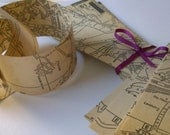 Vintage maps paper chain - wedding  venue decoration/garland. DIY